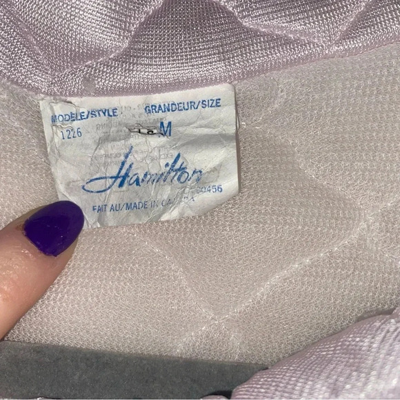 Women’s Vintage Rare Hamilton brand Grandma Pink Button  Down Long Robe Size M - Picture 12 of 16